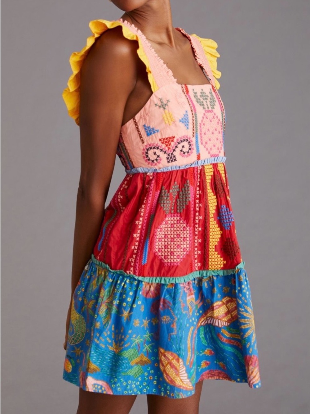 FARM Rio Colorblocked Mini Dress - Picture 3 of 12